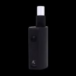 Black cannabis oil vape pen with a magnetic connection.
