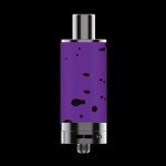 Purple cannabis concentrate vaporizer pen against a black background.