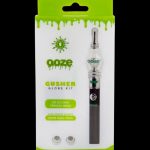 Ooze Gusher Globe Kit packaging displaying a cannabis oil vape pen with a glass globe attachment.