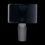 Glass cannabis bowl for smoking, isolated on black.