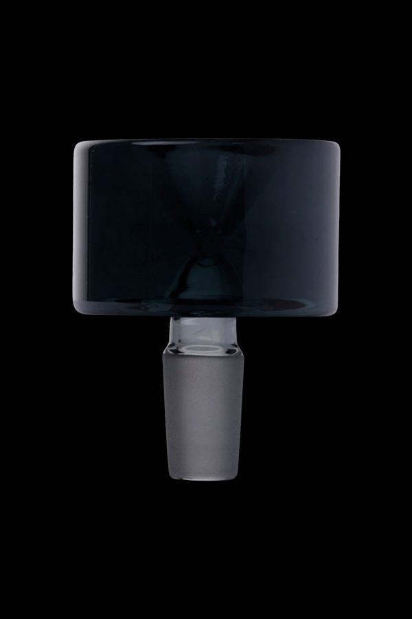 Glass cannabis bowl for smoking, isolated on black.