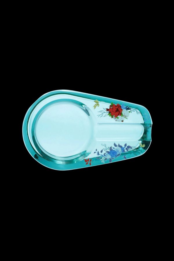 Famous Design Floral Lush Ashtray - Gold Accent