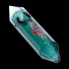 Famous Design Floral Lush Crystal Hand Pipe - Teal
