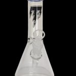 Glass bong with lightning bolt design.