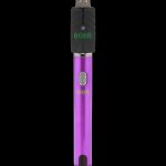 Purple and black Goze cannabis vape pen with USB charging port.