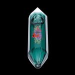Famous Design Floral Lush Crystal Hand Pipe - Teal