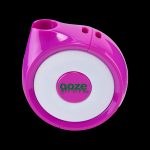 Pink Ooze vape cartridge battery with logo.