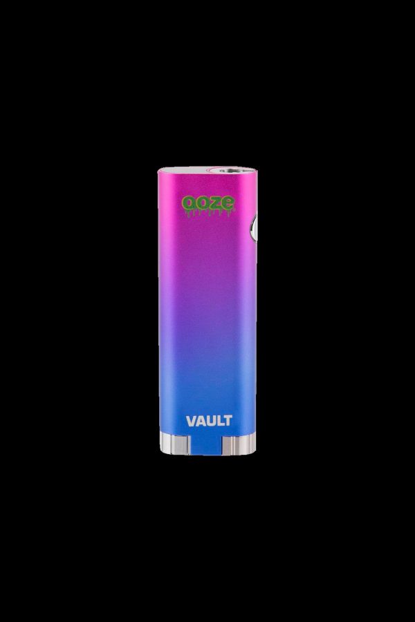 Purple and blue Goze Vault cannabis oil applicator.