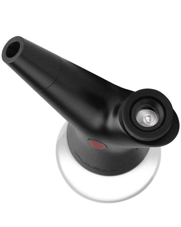 Black electronic dab rig with glass base.