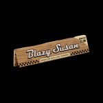 Pack of Blazy Susan premium rolling papers against a black background.