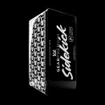 Limited edition “Sidekick” cannabis storage tin with patterned design and branding.