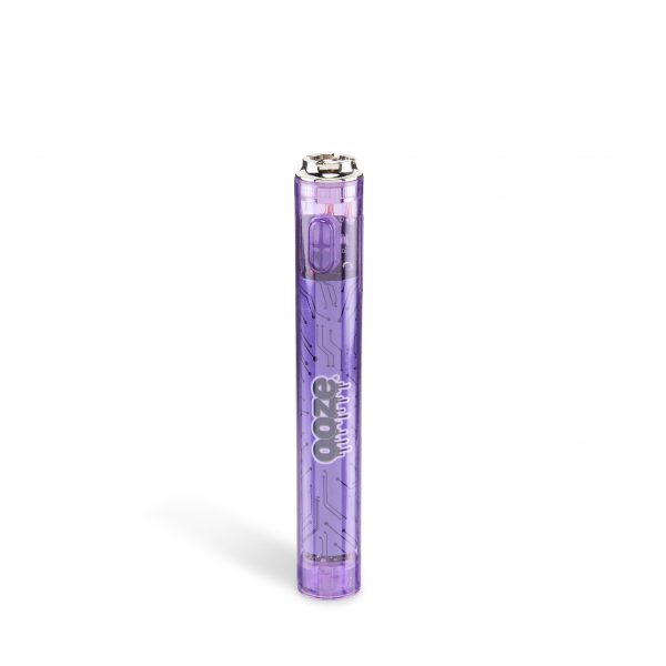 Purple Ooze vape pen with digital circuit board design.