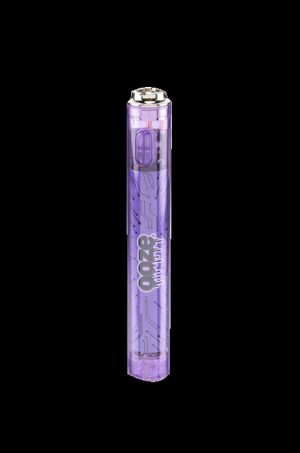 Purple cannabis oil vape pen with branded text.