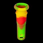 [BLACK]18mm to 14mm Silicone Downstem 1" Rasta