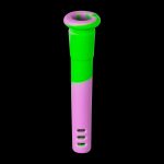 [BLACK]18mm to 14mm Silicone Downstem 3" Pink and Green