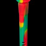 [BLACK]18mm to 14mm Silicone Downstem 3" Rasta