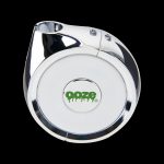 Chrome Ooze vape cartridge battery with green logo.