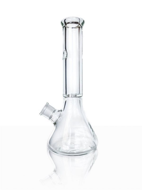 Front view of the Tank Glass "The Original" Tank Beaker, a clear glass water pipe with a classic beaker shape.