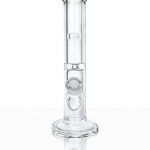 Front view of the Tank Glass Straight Tube Bong, a clear glass tube with a simple cylindrical shape and visible joint.