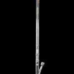 Clear glass bong isolated on a black background.