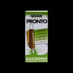 Boxed electronic cannabis concentrate vaporizer labeled “Pooze Pronto” with features listed.